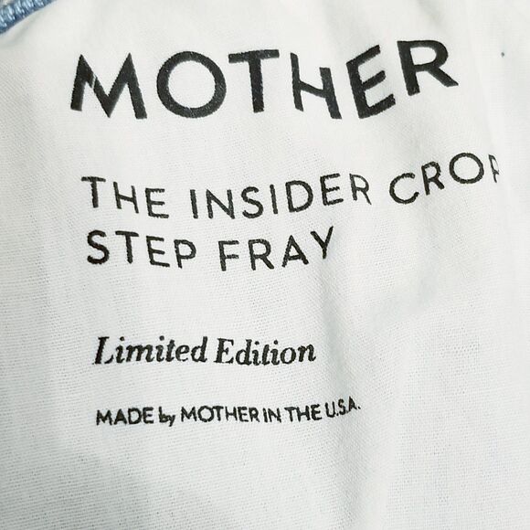 Mother Jeans Women's Size 28 Insider Crop Step Fray Limited Edition (28x26) - Picture 5 of 6